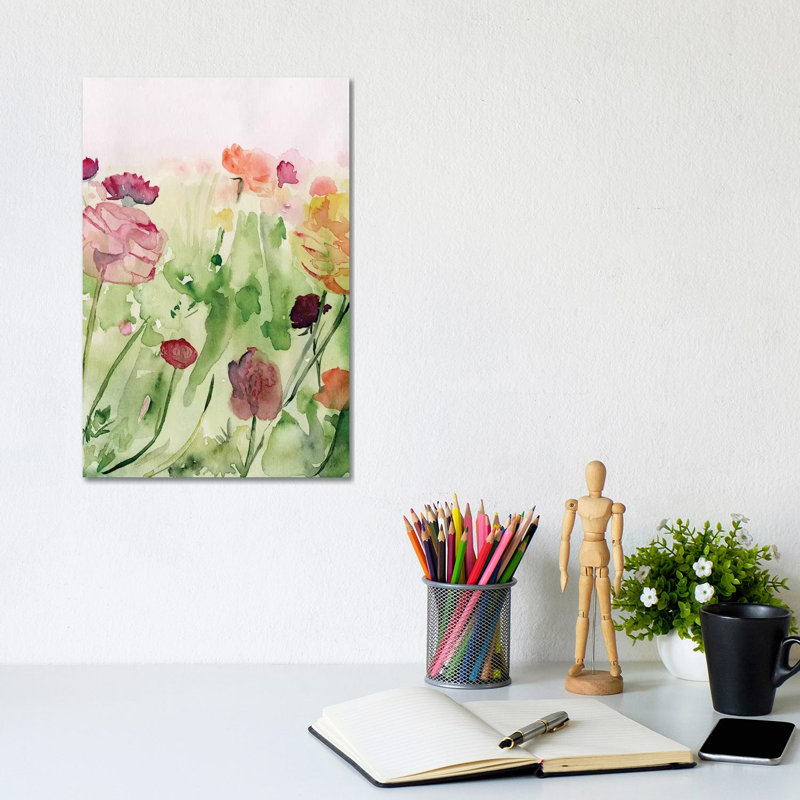 Among The Watercolor Wildflowers II by Jennifer Paxton Parker - Wrapped Canvas Print, 30.48cm H x 20.32cm W