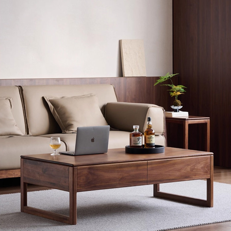 Simple and elegant coffee table, 16.54" H x 51.18" L x 27.56" W