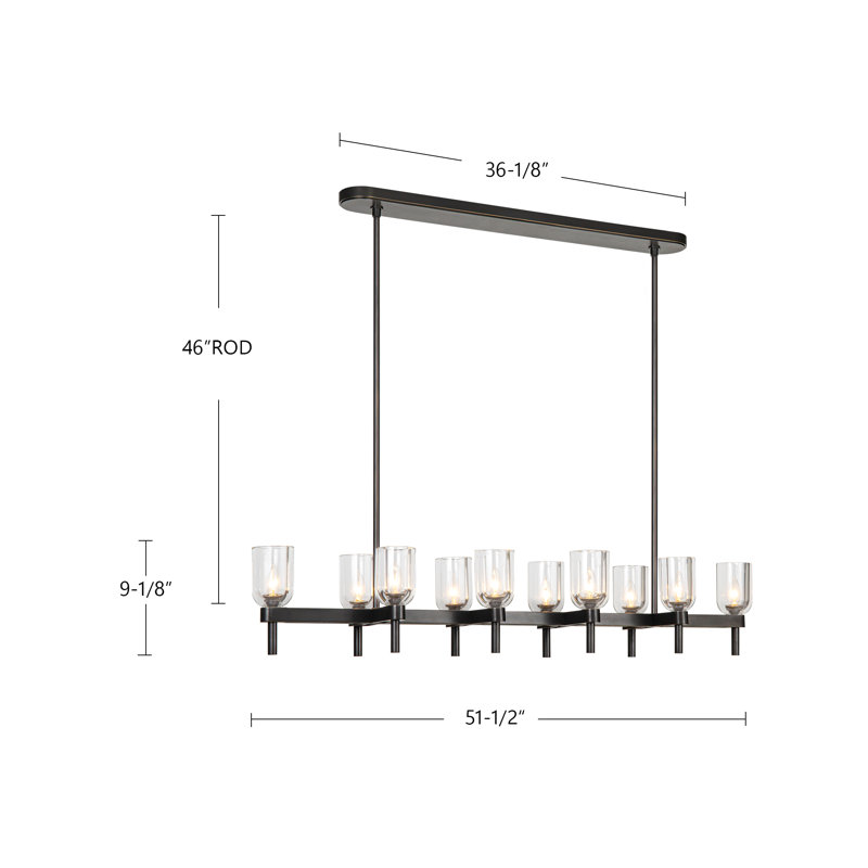 Lucian 10 - Light Pendant, Polished Nickel
