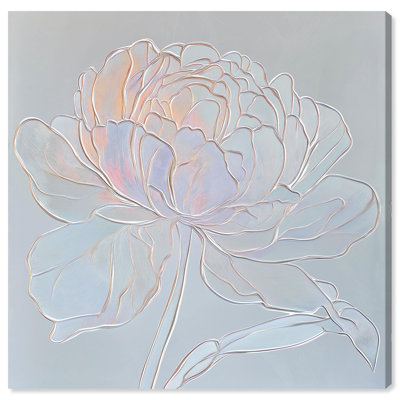 «Embossed Flower I Canvas Elegant Floral Decor» par Art Remedy