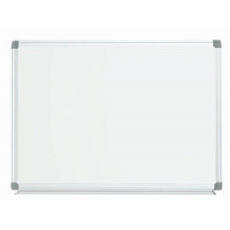 Tableau blanc mural, Blanc très luisant, Aluminium anodisé satiné clair, H 1 pi 6 po x l 2 pi