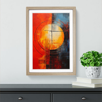 Sunrise Abstract No.2 - Single Picture Frame Print on Wood