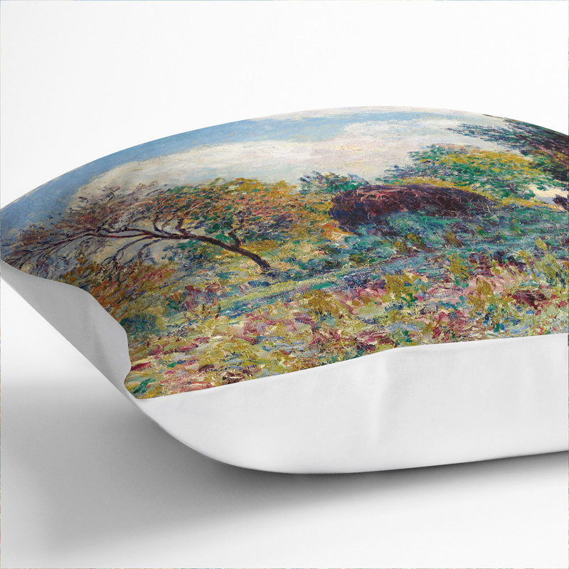 The Road in the Woods Scatter Cushion with Filling, White, 40cm H x 40cm W x 15cm D