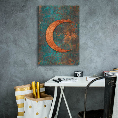 'Moon Symbiosis Of Rust And Copper' by Andrea Haase, Giclee Canvas Wall Art