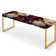 Upholstered Gold Bench