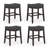 Bar Stools, 24 Inch Fabric Counter Height Bar Stools, Saddle Barstools For Kitchen Island With Nailhead Trim Tufted Button, Set Of 4-1987830864
