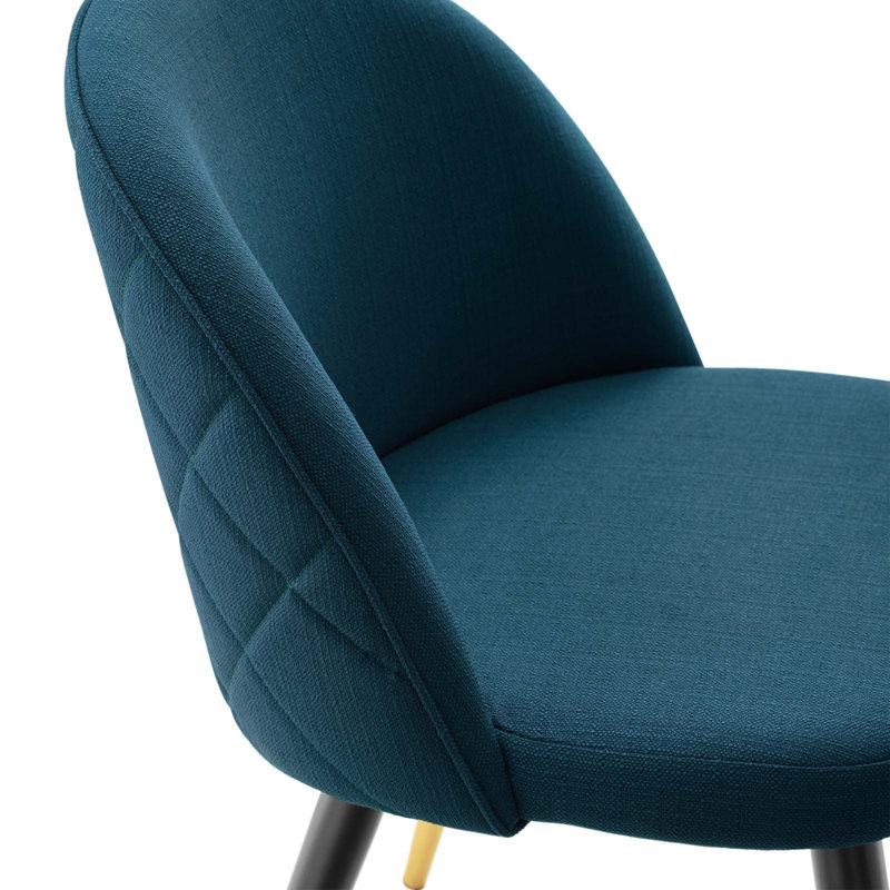Cordial Fabric Upholstered Dining Chairs - Set of 2, Azure Polyester