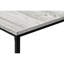 Table contemporaine à 3 tablettes avec stratifié gris et magnétisme en métal noir