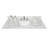 Montary 43X22 Bathroom Stone Vanity Top  Engineered Stone Carrara White Marble Color With Rectangle Undermount Ceramic Sink And  3 Faucet Hole With Back Splash .