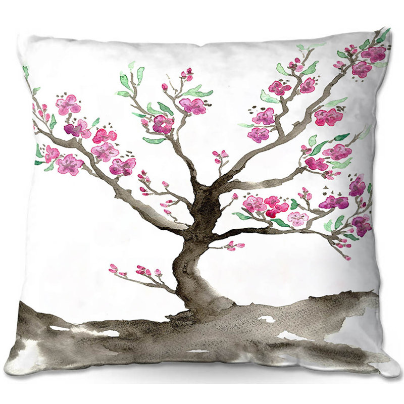 Floral Reversible Throw Pillow, 16" x 16"