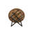 Kerklin Round Solid Wood Top Metal Base Dining Table