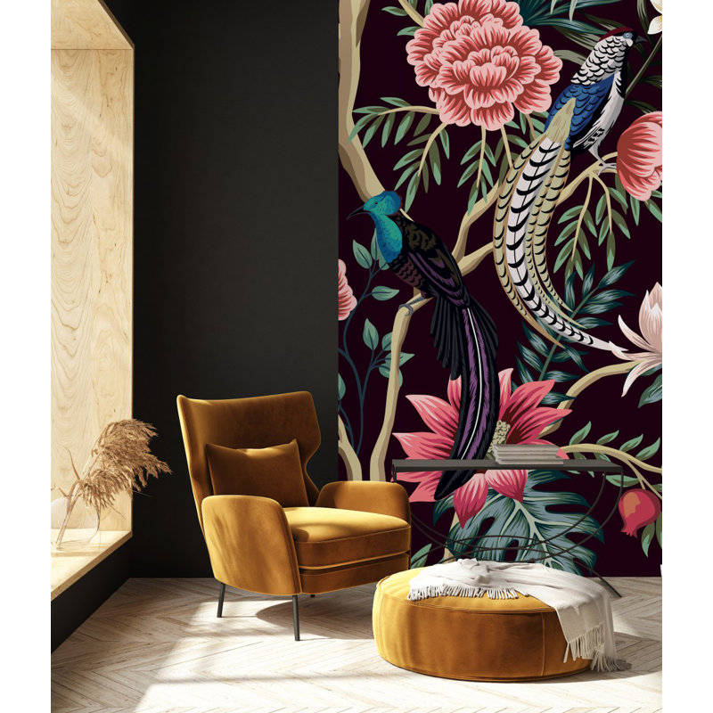 Garden Tree 10' L x 24" W Peel and Stick Wallpaper Roll, 10.4' L x 125" W
