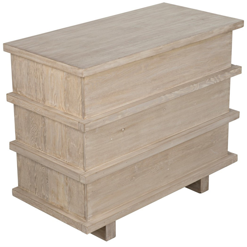 Bergamot 3 - Drawer Solid Wood Dresser, Gray Wash Wax