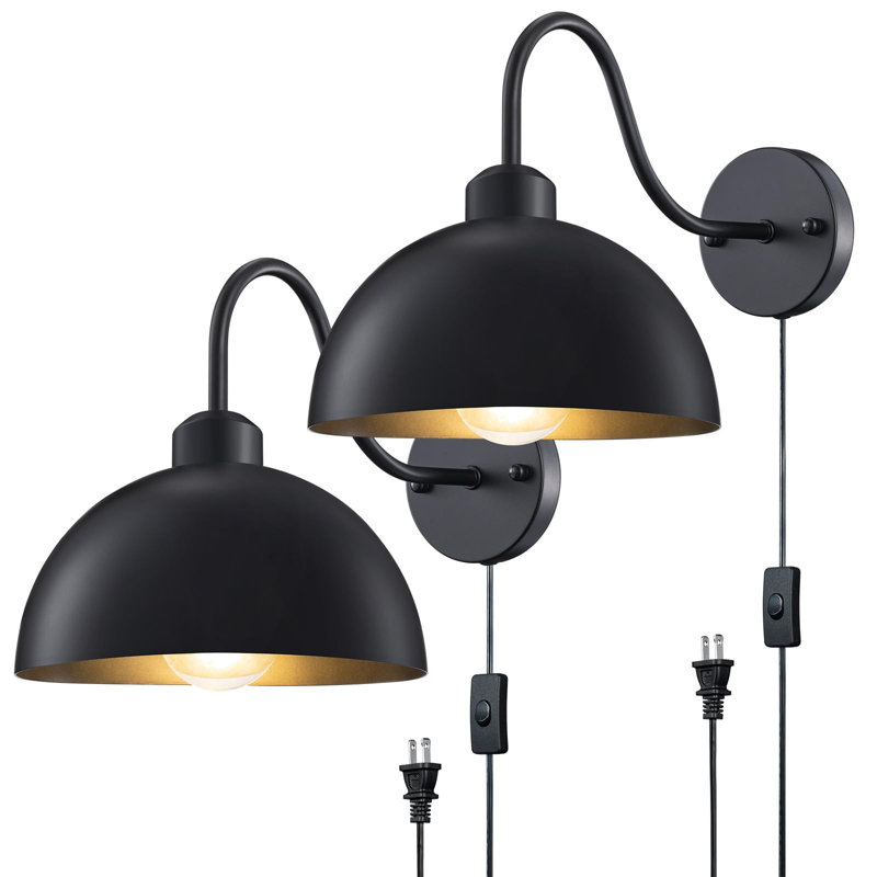 Aalap Plug In Iron Armed Sconce