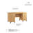 Kaionna 60” Office Desk with Drawers, Computer Office Desk with Storage, Modern Wood, Maple Cross-1196575183