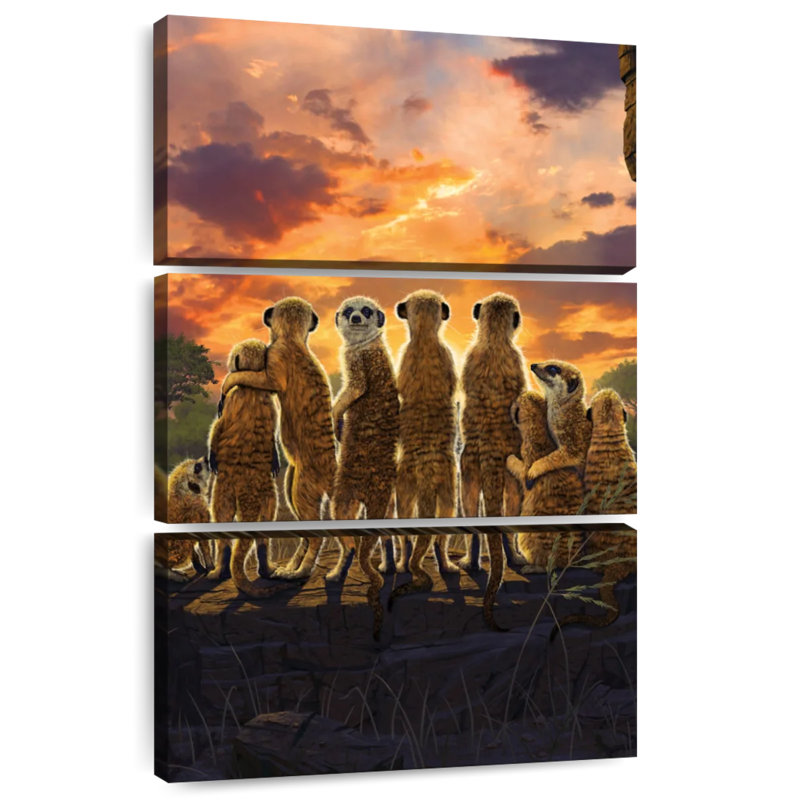 Brampt Meerkats, 74" H x 48" W