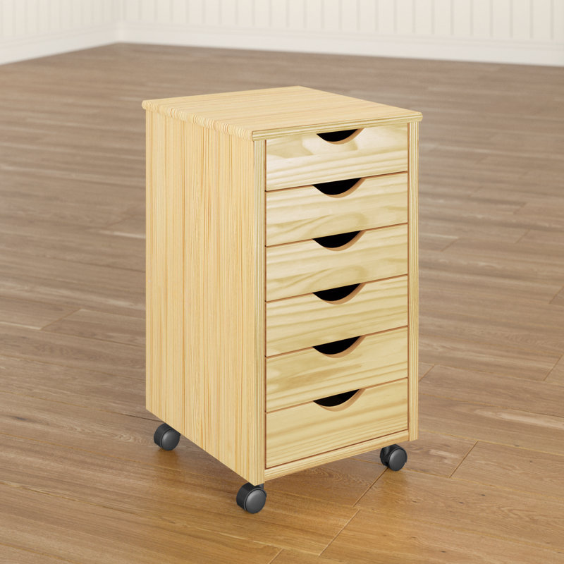 Simon Rolling File Cabinet, Natural