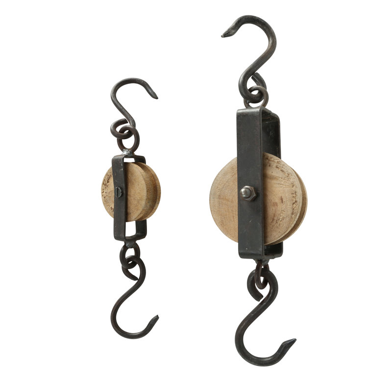 Mayis Retro Rustic Hay Pulley Hooks