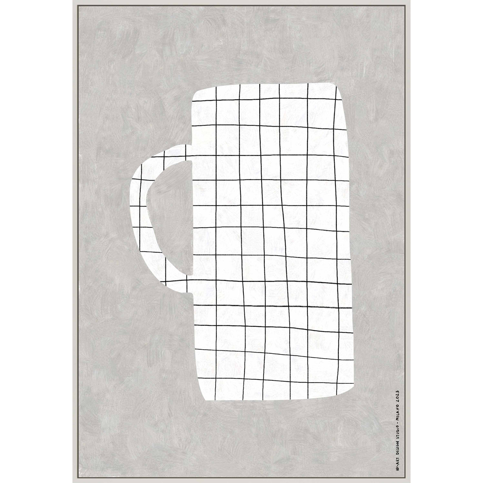 Christy "Cup 1" Print by Romina Gadler, White Canvas Framed, 30" H x 21" W