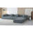Shaped Convertible Modular Couch,6-Seater  Boneless Couches For Living Room, Apartment, No Assembly