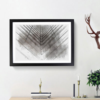 Architecture Sketch Vol.28 in Abstract - Picture Frame Drawing Print