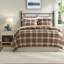 Ensembles de literie en microfibre durable, motif écossais rustique, confort de cabine confortable