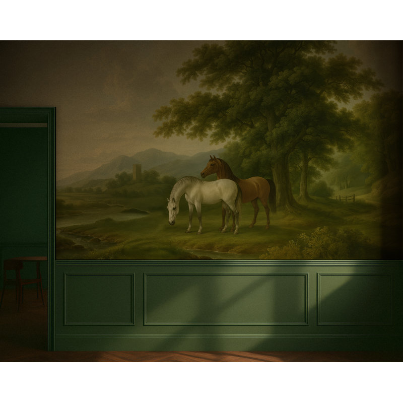 Papier peint paysage de paysage sombre foncé, L 140 po x l 100 po
