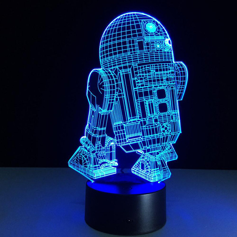 R2D2 Illusion LED Lamp, 3D Light Experience