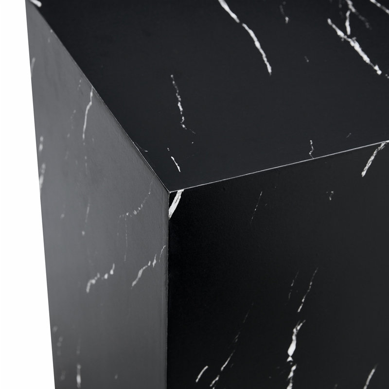 Table basse Kylier, Noir, H 15,75 po x L 15,75 po x l 15,75 po, Black