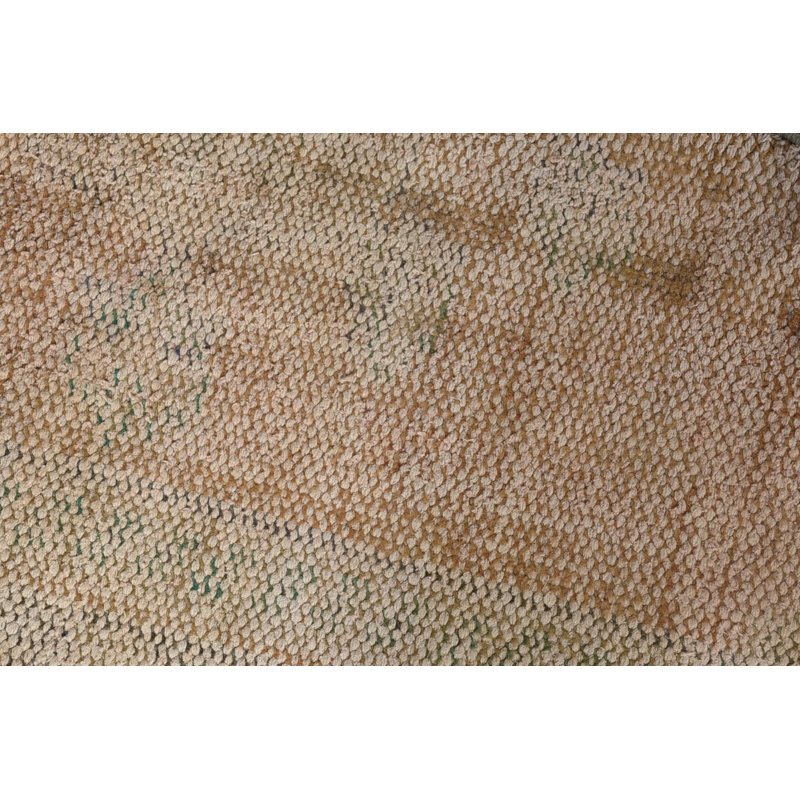 Tapis en laine, tapis de luxe beige, tapis de décoration intérieure, tapis turcs, petit tapis de 2,3 pi x 2,3 pi, tapis rétro