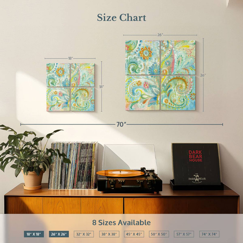 Kerner Spring Dream Paisley III, 26" H x 26" W