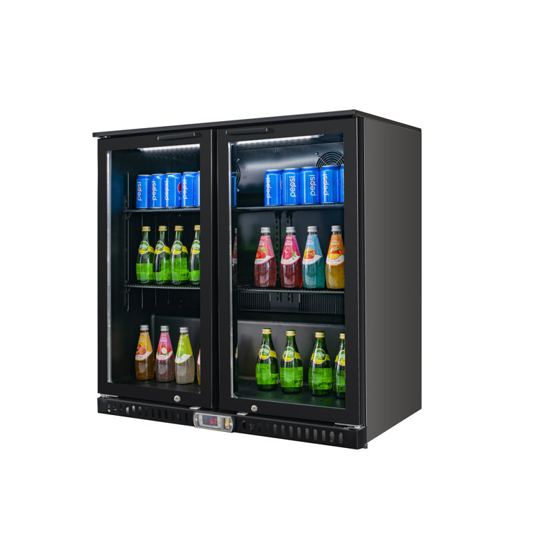 Vitlife 7.49 Cu.ft. Two Door Backbar Cooler, Black