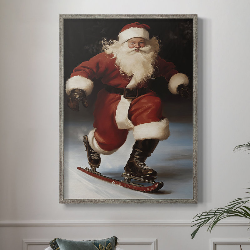 «Christmas Holiday Art», série 2-CLX III, reproduction encadrée - bois massif, H 30 po x l 24 po