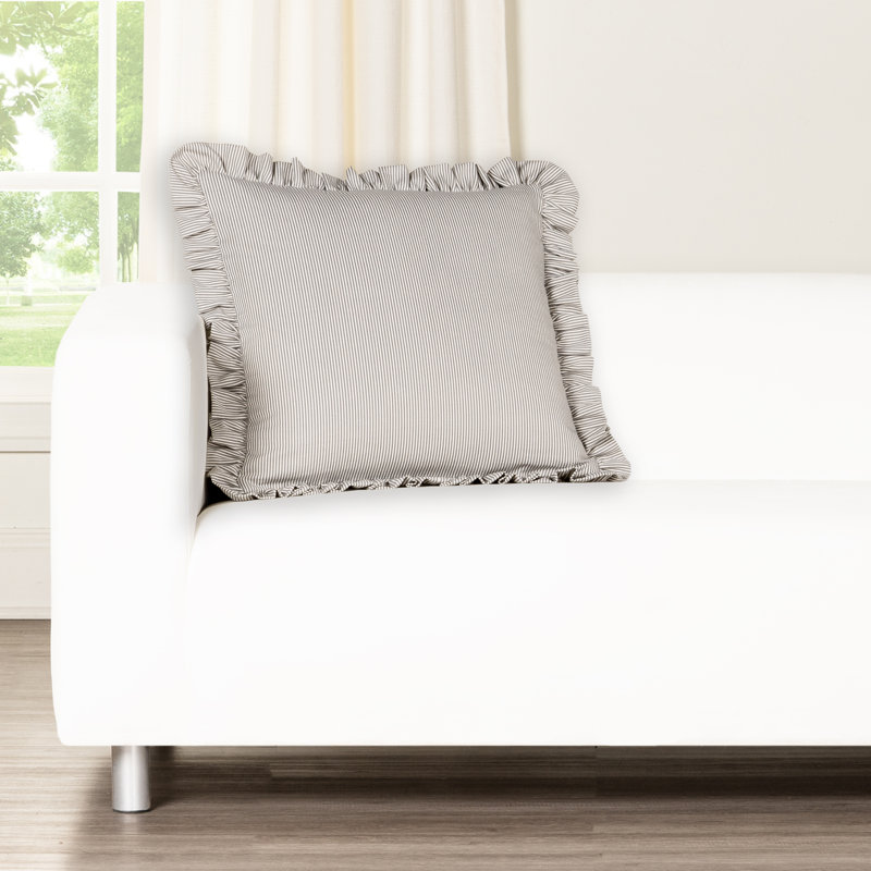 Coussin Birch Lane, Plumes, Gris