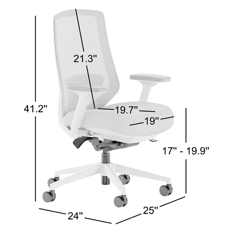 Ergonomic Chair Pro, Mineral, White