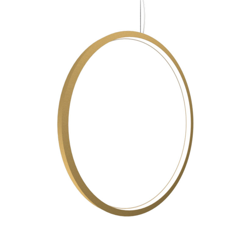 1 - Light LED Pendant, Imbuia, 35.1" H x 35.1" W x  1.17" D