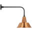 Thomas O'Brien, "Academy 20" Rex Barn Light in Matte Black with 12.5" Green Bowers Shade-1019371163-1019371167