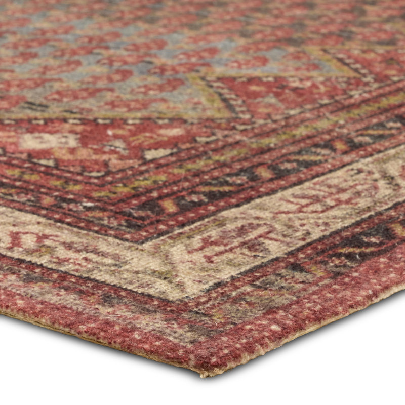 Rectangle rouge traditionnel traditionnel Jaipur 8 pi 6 po x 11 pi 6 po Stellina AMT02, Rectangle 8 pi 6 po x 11 pi 6 po