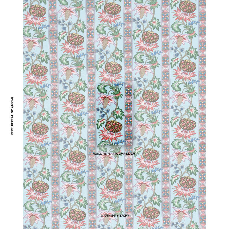 Bailey Botanical Fabric, Azure