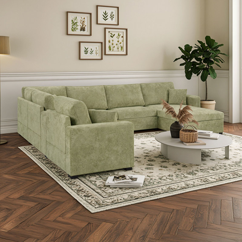 Upholstered U-Shaped Sectional, Vert