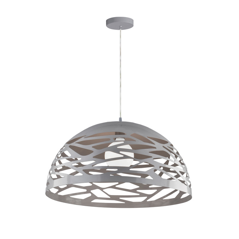 Luminaire suspendu en forme de dôme à 1 lumière Wogina, Meule