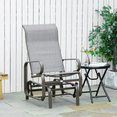 Chaise berçante d'extérieur en métal
