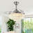 42'' Derice 4-Blade LED Crystal Chandelier Ceiling Fan with Remote Control and Light Kit Included