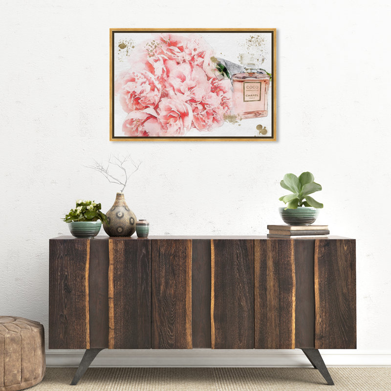 Fleurs et fleurs de parfum - impression, Toile avec cadre doré, H 20 po x l 30 po
