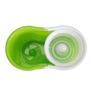 360° Rotating Head Easy Spin Dry Floor Mop Bucket + 2x Head Microfiber Head