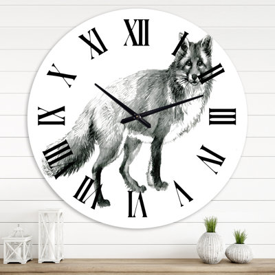 Portrait monochrome - horloge murale
