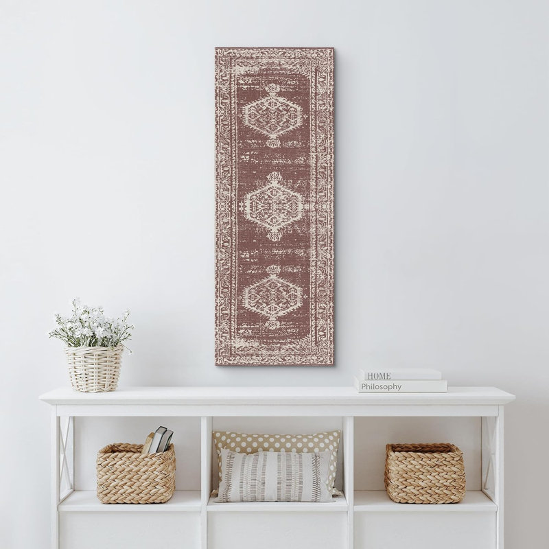 Rétro floral coloré sur toile, 2 pièces