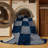 Machine Washable Checkered Blue Area Rug-388267444
