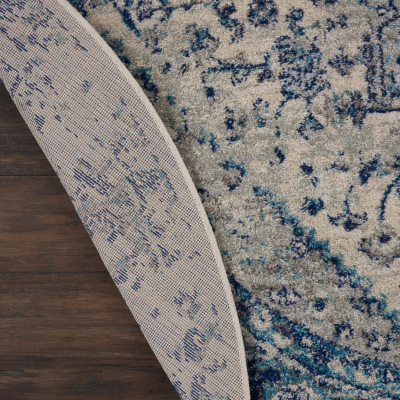 Timera Performance Oriental Indoor Rug, Round 7'10"