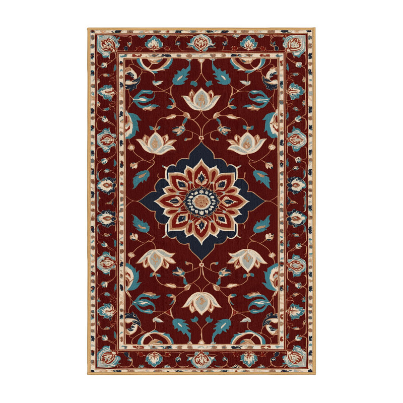 Machine Washable Persian Brown Area Rug, Rectangle 2' x 3'